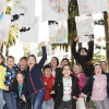 Intervención artística de colegios de Pontevedra contra el cambio climático 