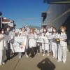 Protesta de profesionales de los PAC del área sanitaria de Pontevedra-O Salnés, en el Centro de Salud de A Parda