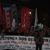 Cabecera de la manifestación celebrada el 15 de octubre en Pontevedra