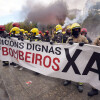 Protesta de los bomberos de los parques comarcales