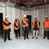As asociacións visitan con Alfonso Rueda a obra do edificio da Xunta en Benito Corbal