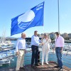 Izado da bandeira azul en Portonovo pola conselleira do Mar, Rosa Quintana
