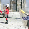 Exhibición de la Policía Nacional en el colegio San José 