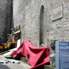 Revisión da fachada oeste das ruínas de San Domingos