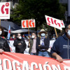 Marcos Conde, na dereita da imaxe, na manifestación da CIG no Primeiro de Maio