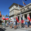 Concentración de delegados sindcales de la CIG contra el acuerdo estatal que prorroga los ERTE
