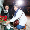 Lores y Marica Adrio en el homenaje a los fusilados el 12 de noviembre de 1936 y a las víctimas del fascismo