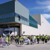 Marcha de trabajadores de Ence desde la fábrica de Lourizán al Puerto de Marín