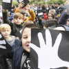 Acto con escolares na Ferrería para conmemorar o 25N