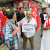 Unha protesta do sector do metal corta a avenida Reina Vitoria