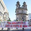 Protesta convocada por CCOO en apoio a Ramiro Cerdeira e para pedir a adscrición de Ence ao Porto de Marín