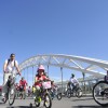 Participantes da quinta edición da pedalada popular de Pontevedra