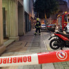 Intervención da Policía Local e os bombeiros na rúa Joaquín Costa