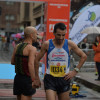 Manuel Hurtado y Hassan Lekhili, en la línea de meta del XX Medio Maratón Cidade de Pontevedra