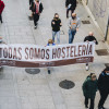 Manifestación de la hostelería de Marín contra el cierre