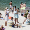 Bañistas en playas de Marín el sábado 18 de julio