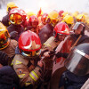 Protesta de los bomberos de los parques comarcales