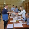 Pontevedreses votando en las elecciones municipales del 24M