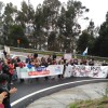 Protesta durante la inauguración de la ampliación de Rande	
