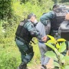 Uno de los detenidos en el operativo contra el tráfico de drogas en el poblado chabolista de O Vao de Abaixo