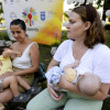 Tetada láctea nas Palmeiras para celebrar a Semana Internacional da Lactación Materna