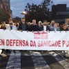 Representantes socialistas en la manifestación en defensa de la sanidad pública en Vilagarcía