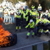 Protestas de personal de Ence con cortes de tráfico entre Pontevedra y Marín