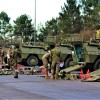 O BIP Toledo do Rexemento Príncipe da Brilat entrega varios vehículos blindados
