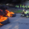 Protestas de personal de Ence con cortes de tráfico entre Pontevedra y Marín