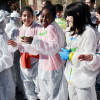 Niños del colegio Froebel en asociación con Greenpeace en contra del cambio climáticp