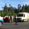 Accidente entre un camión cisterna y un turismo en Cuntis