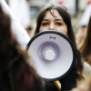 Manifestación de estudiantes por Pontevedra