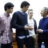 O profesor Ángel Carracedo cos alumnos Carlos de Frías, José Rodríguez e Valentín Estévez