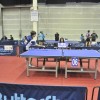 Uno de los partidos de los campeonatos de España de tenis de mesa en Pontevedra
