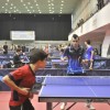 Uno de los partidos de los campeonatos de España de tenis de mesa en Pontevedra