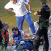 Rescate a un pescador en el río Lérez