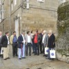 A delegación chegada desde Aveiro, nos arredores da Basílica de Santa María