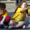 Un centenar de niños participaron en la actividad 'Á procura do tesouro' por el centro histórico de Pontevedra
