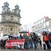 Concentración de delegados sindicales de la CIG en la Peregrina reclamando pensiones dignas