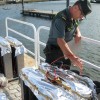 Especialistas de Intervención de Armas y Explosivos supervisan el material piroctécnico para los fuegos de San Roque