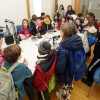 Alumnos do CEIP de Marcón durante a súa visita a PontevedraViva
