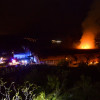 Incendio na zona da antiga fábrica de Pontesa, en Ponte Sampaio
