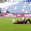 Rufo y Charles se lamentan de una ocasión fallada en el partido entre Pontevedra y Compostela
