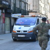 Patrulla da Brilat y la Policía Nacional por las calles de Pontevedra el 1 de abril con motivo del estado de alarma