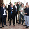 Visita de Rueda, Lores e o reitor da Universidade de Vigo ao edificio da Xunta en Benito Corbal