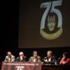 Vicente Del Bosque e Juan Cota en la tercera charla del aniversario del Pontevedra