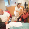 Primeiro día de vacinación no edificio administrativo da Xunta