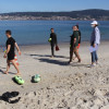 Probas dos socorristas de Marín na praia de Mogor