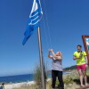 Izado da bandeira azul na praia de Pragueira