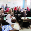 Voluntarios de la Escola de Xadrez de Pontevedra en el campo de refugiados de Azraq (Jordania)